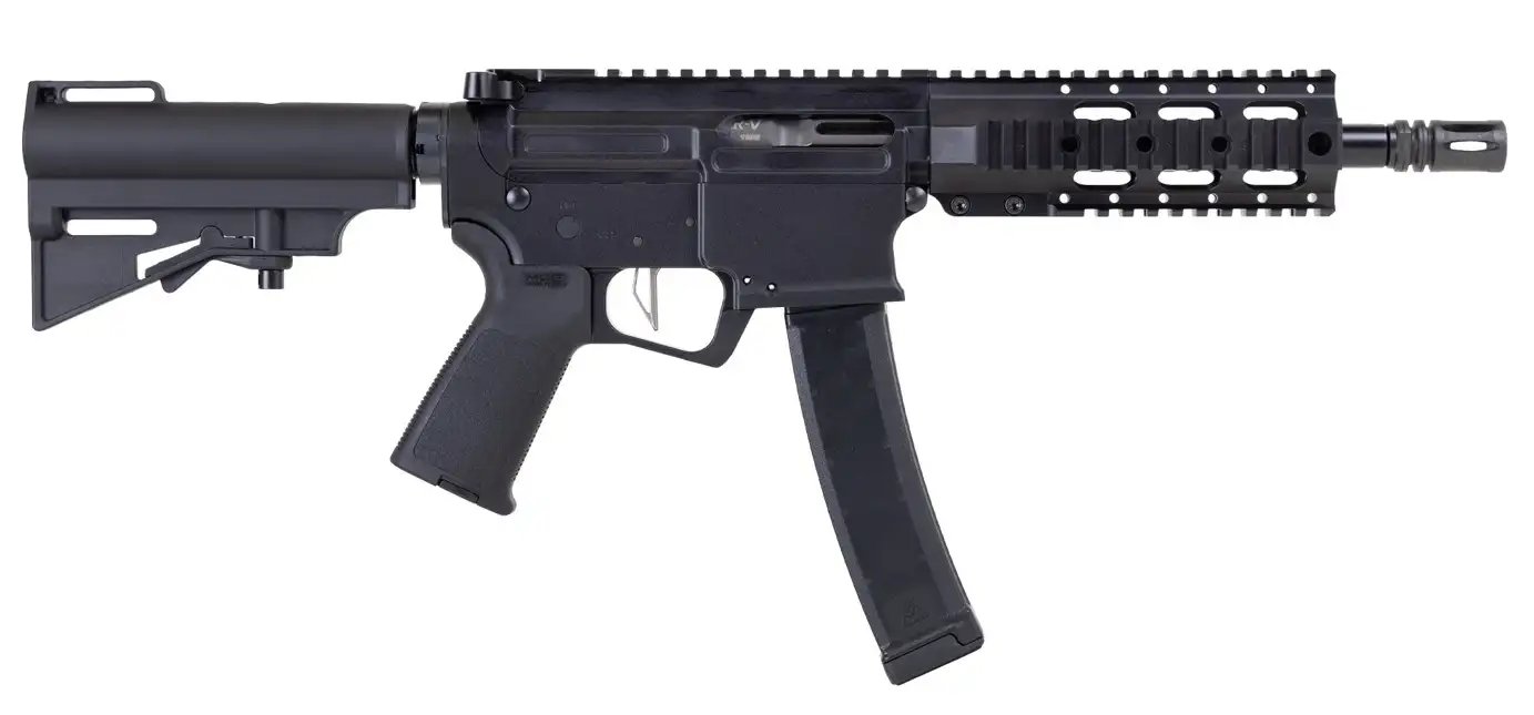 DPMS KITTY KAT 8 9MM 8IN BARREL 35RD BLACK CZ TYPE MAG A4 SLICK SIDE QUAD RAIL HAR-15 ADJ BRACE DP51655221916 - DPMS