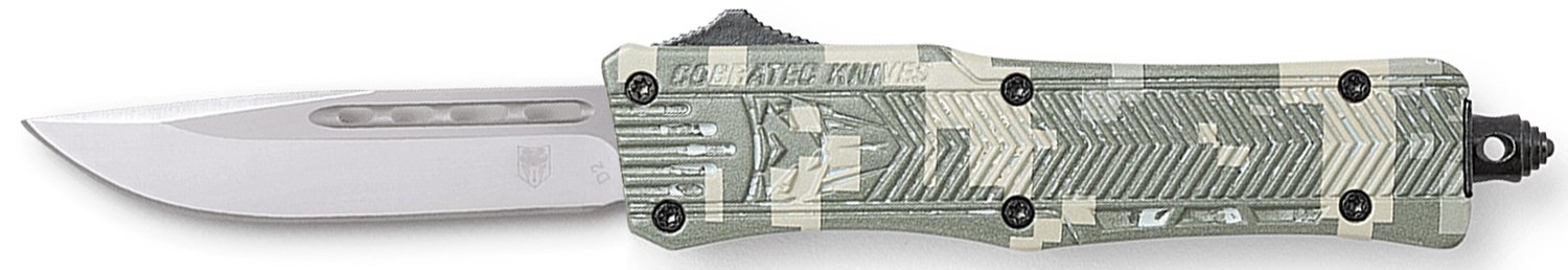 CobraTec SADCCTK1SDNS CTK-1 2.75" D2 Steel OTF Knife, Camo Handle - CobraTec Knives - DROP POINT