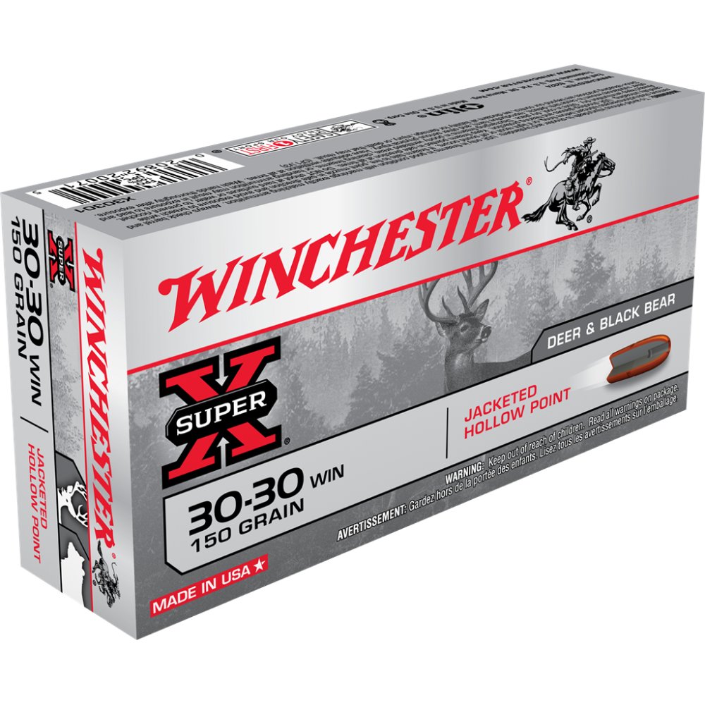 Winchester Ammo X30301 Super X 30-30 Win 150 gr 2390 fps JHP 20 Bx/10 Cs - Winchester - JACKETED HOLLOW POINT