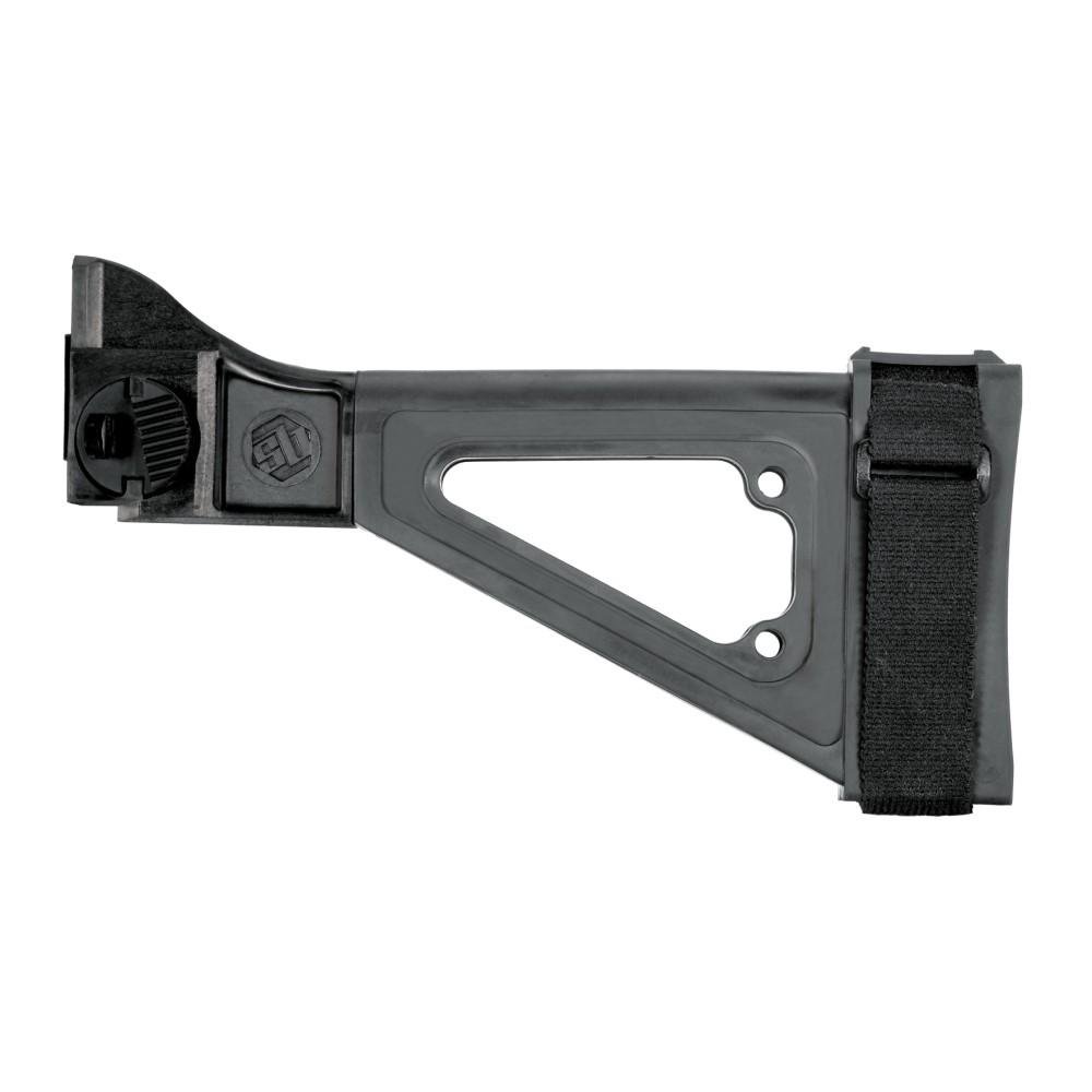 SB Tactical SBTi Black Pistol Stabilizing Brace: Side-Folding, Skeletonized, B&T USA Engineered