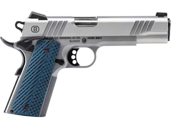 Bersa B19117050SMBL B1911 Full Size Frame 45 ACP 8+1 5" Stainless... - Bersa - 45 ACP