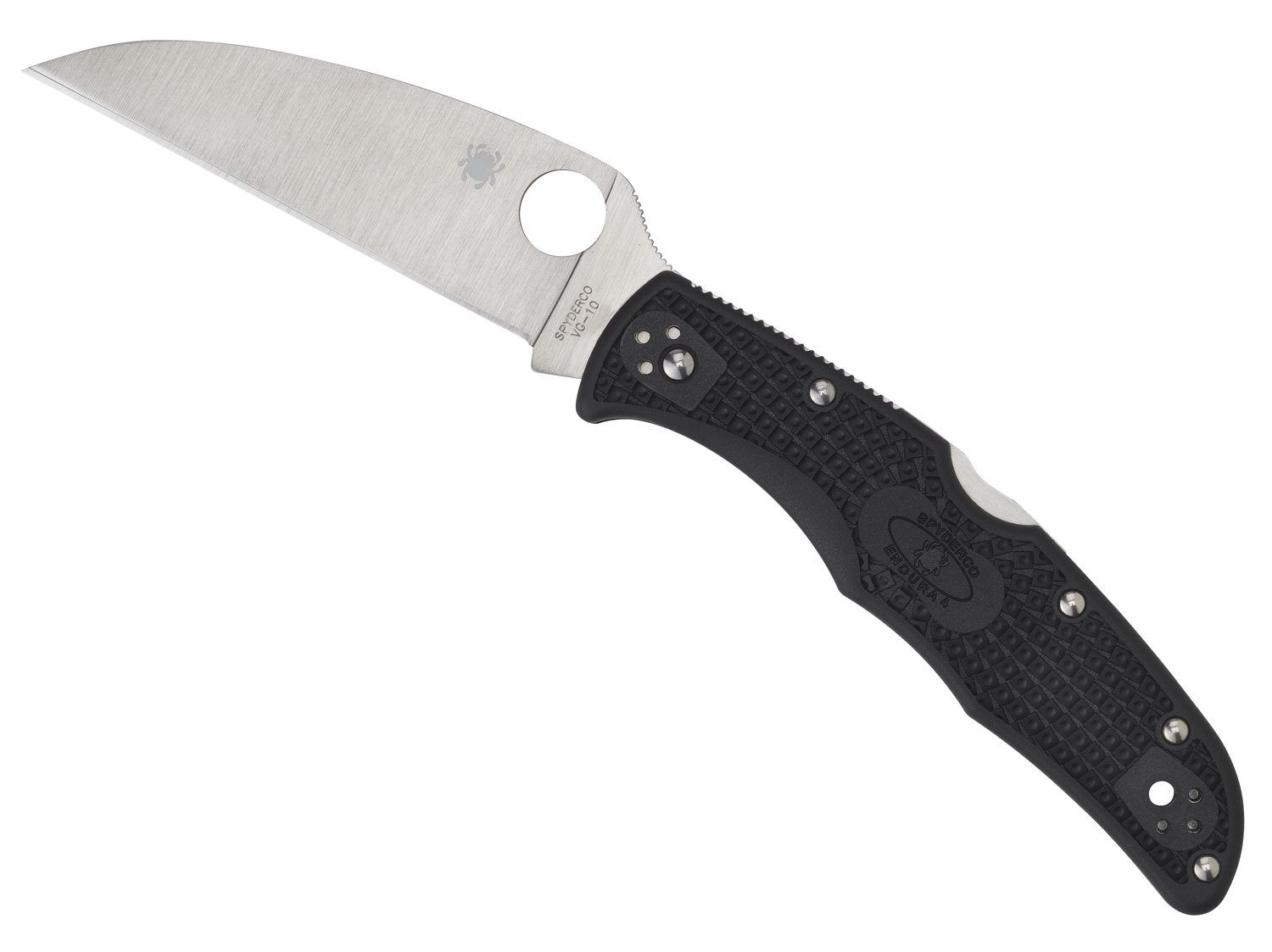 Spyderco C10FPWCBK Endura 4 Wharncliffe 3.78" VG-10 Blade Black FRN Handle