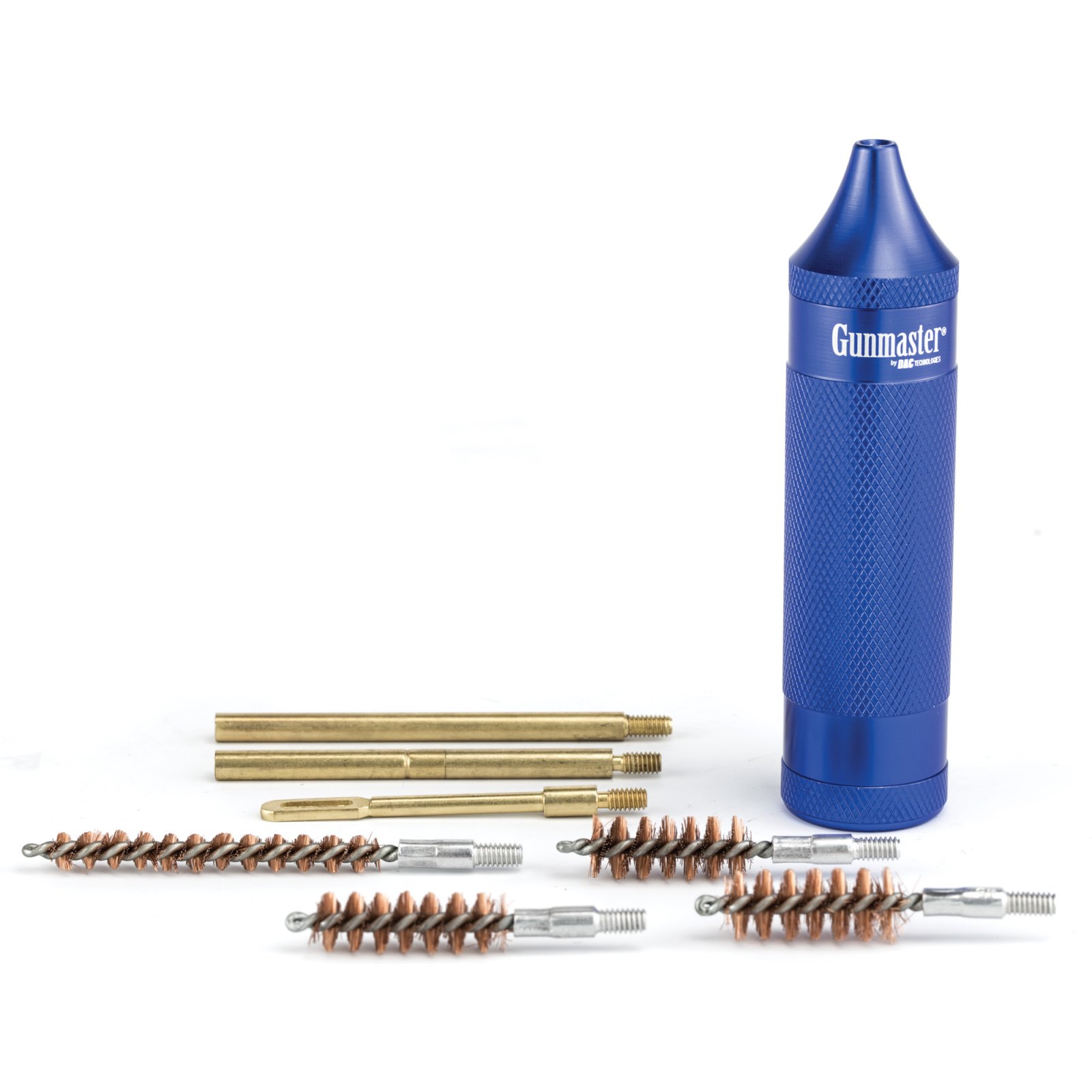 Gunmaster Compact Universal Pistol Cleaning Kit .22-.45 cal Aluminum Handle 8 pc.