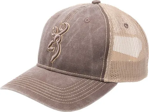 BROWNING CAP COLCORD MESH BACK BROWN - Browning