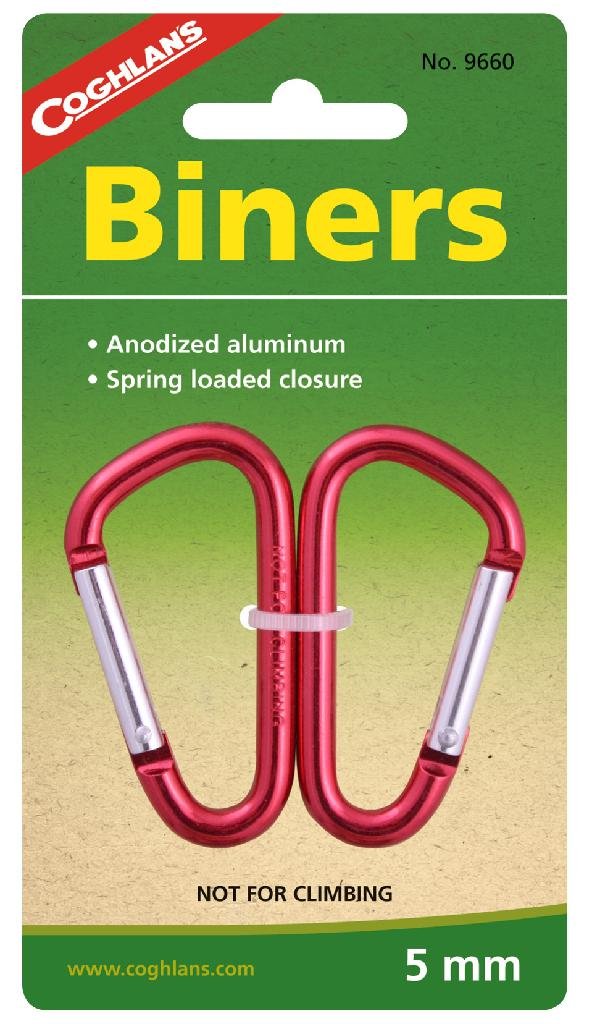 Coghlan's Mini Biners 5mm Aluminum Carabiners 2-Pack