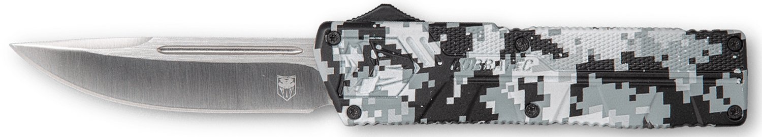 CobraTec WDCCTLWDNS 3.25" D2 Steel OTF Knife Winter Digi Camo Handle