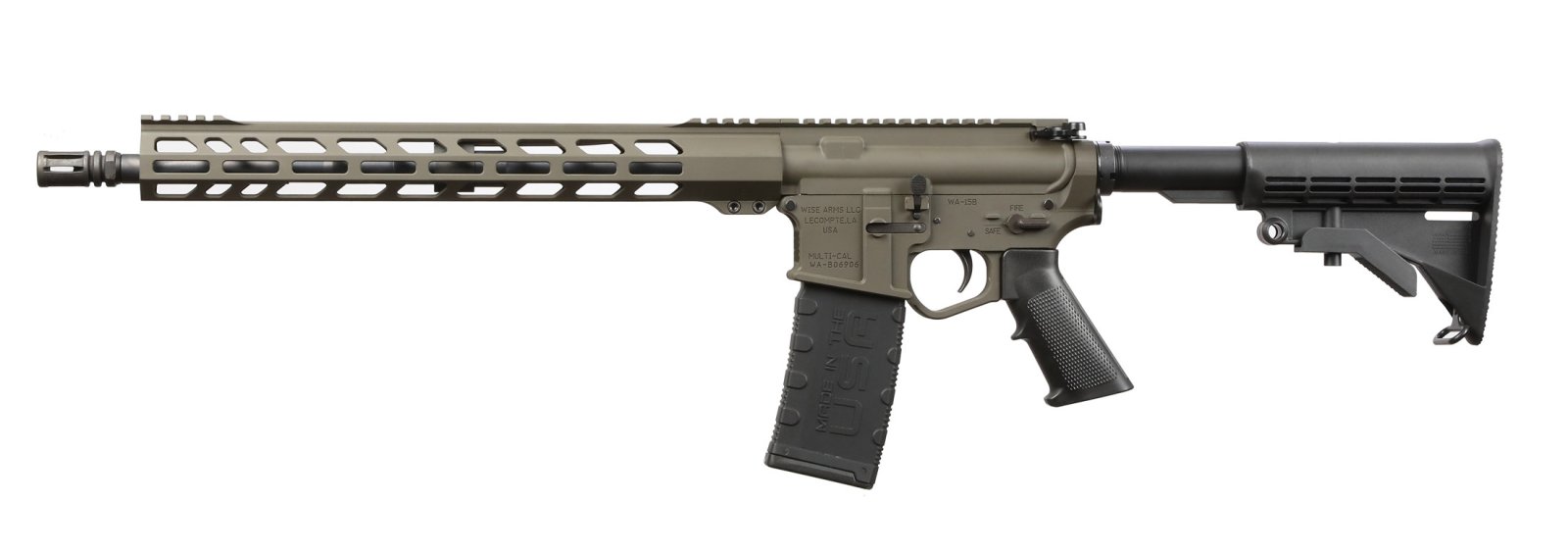 Wise Arms WA-15B 16" Rifle 223 Rem/5.56 NATO ODG Cerakote 30+1 Capacity - Wise Foods, Inc. - 223 Rem | 5.56 NATO
