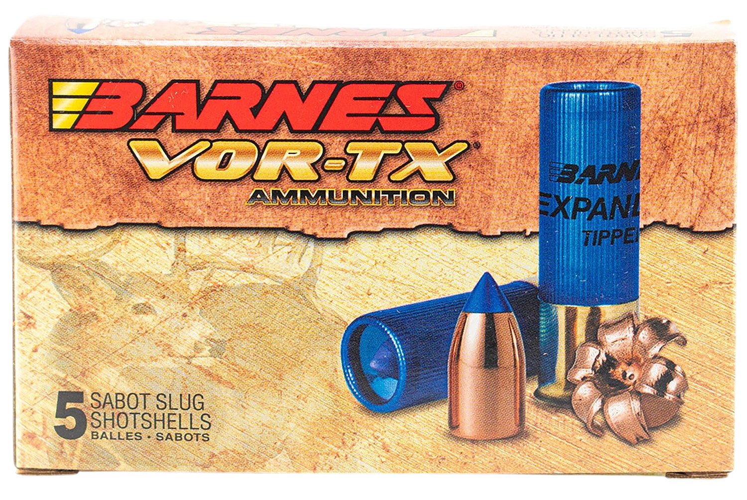 Barnes Bullets Vor-TX Expander 12 Gauge 3 in 438 Grain 5 Rounds - Barnes Bullets - 12 GAUGE
