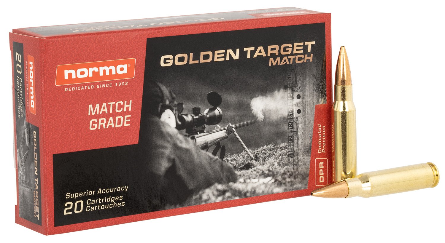 Buy Norma 10177432 .308 Win 168gr BTHP Golden Target Match Ammo 20/Box online
