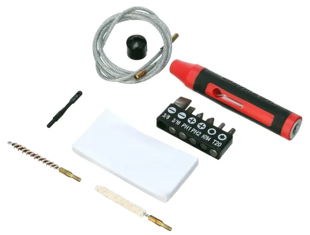 Winchester 17LR Rifle Cleaning Kit 12-Piece .17 Caliber Black/Red - Winchester - 17 CAL