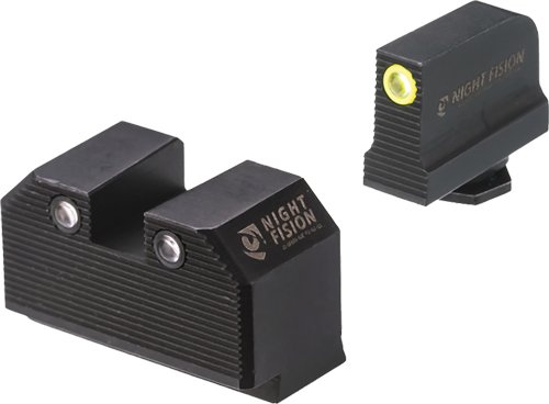 Night Fision GLK001330353YGZG Tritium Sights G17/19/45 RMR Yellow - Night Fision