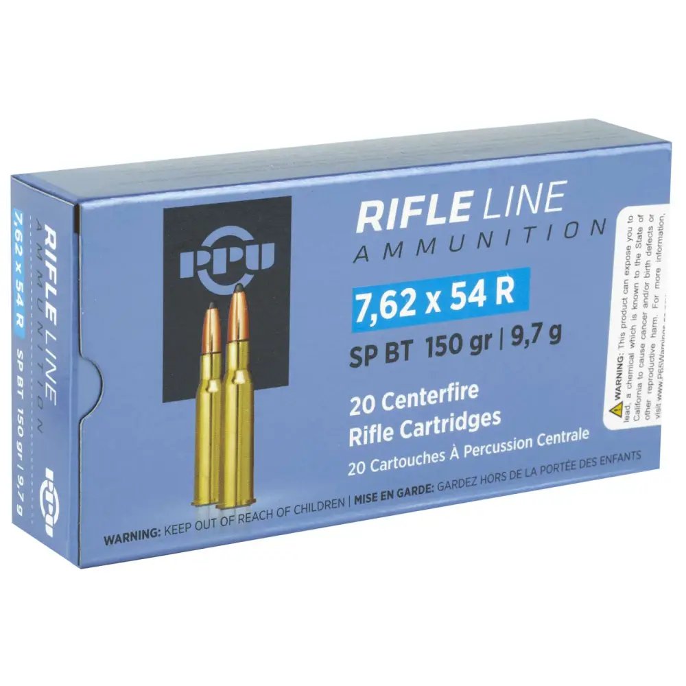 PPU PP76254S Metric Rifle 7.62x54mmR 150gr Soft Point Boat Tail 20 Per... - Prvi Partizan - 7.62X54R