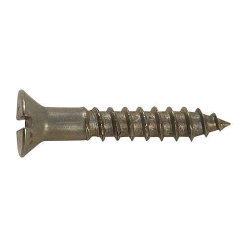 Brownells 8X1" STEEL FLAT HEAD WOOD SCREWS BLUED 12 PACK
