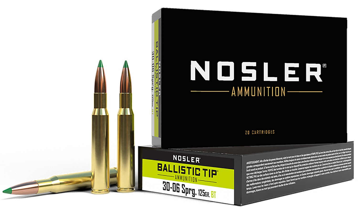Nosler 40068 .30-06 Springfield 125 Grain Ballistic Tip 20 Rounds - Nosler - SPITZER BALLISTIC TIP