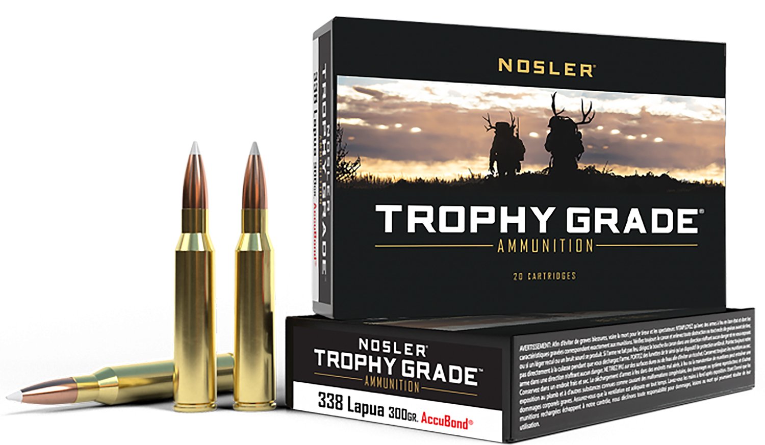 Nosler Trophy Grade 338 Lapua Magnum 300 Grain 20 Rounds Centerfire Ammo