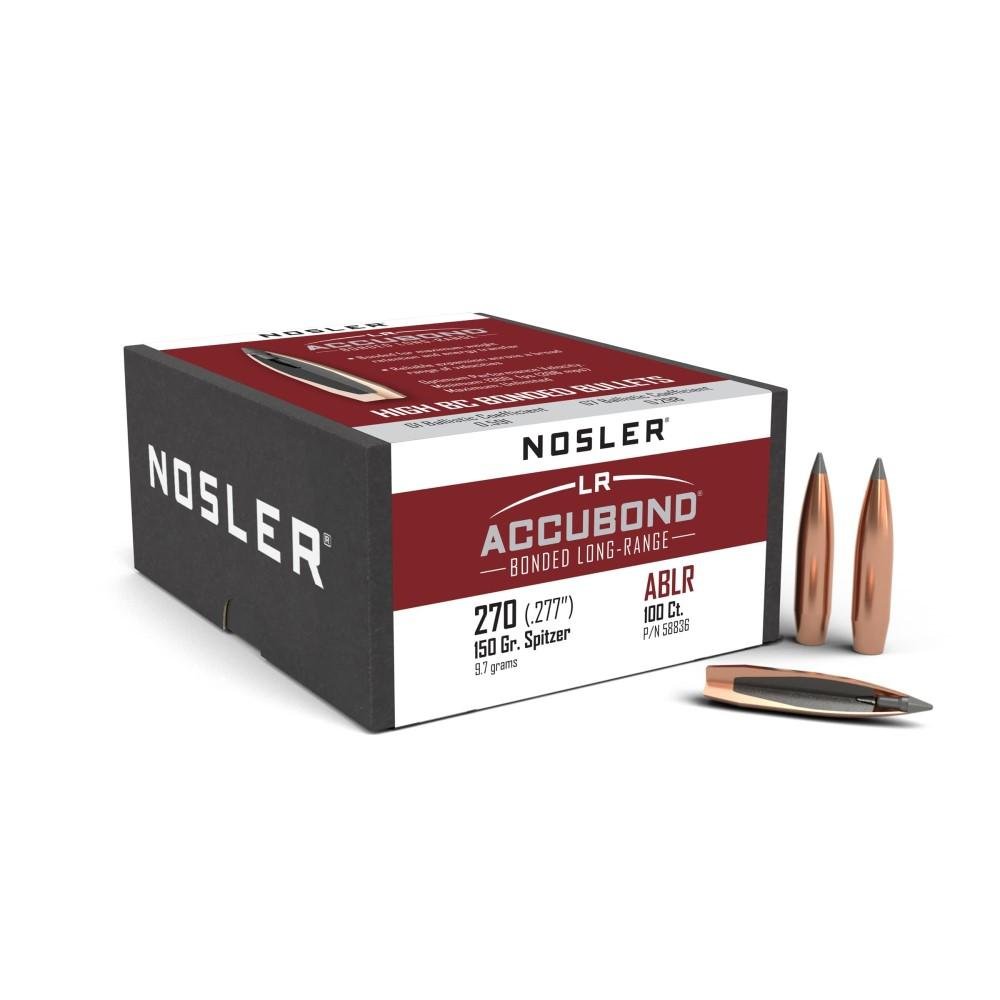 Nosler AccuBond Long Range .270 Caliber 150 Grain Bullet Boat Tail - Nosler - 270 CALIBER