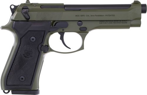Beretta J92F300GR10 92FS 9mm 4.9" OD Green Cerakote Semi-Auto Pistol - Beretta - 9mm