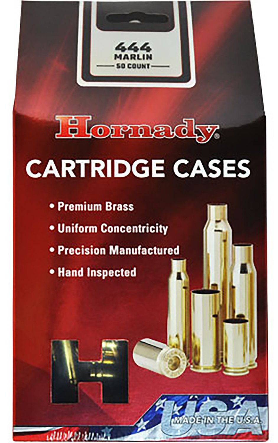 Hornady 8692 Unprimed Brass Cases .444 Marlin 50ct Box - Horn Hunter - BRASS