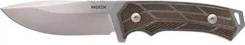 Woox BUKNF00108 Rock 62 Fixed Blade Knife 4.25" Grey Micarta Handle