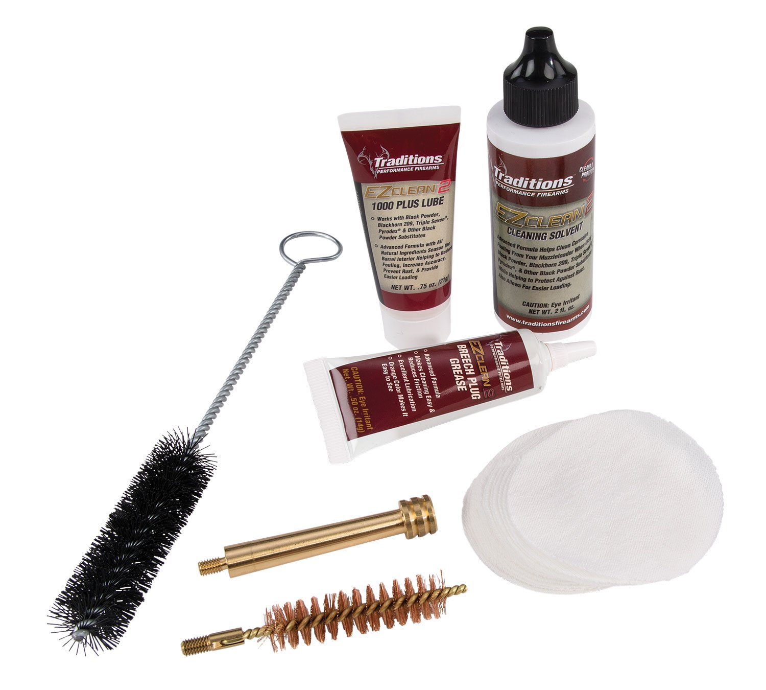 Traditions EZ Clean 2 Muzzleloader Cleaning Kit 50 Cal 7 Pieces