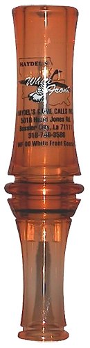 Haydel's WF00 White Front Goose Call Brown Acrylic Double O-Rings - HAY - GEESE