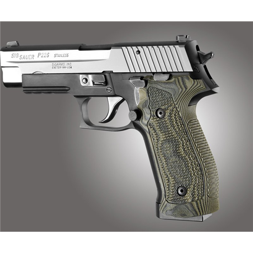 Hogue 23138 SIG Sauer P226 DA/SA Magrip - Piranha - G10 GMascus GREEN LAVA