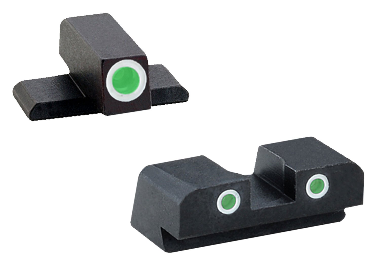 AmeriGlo XD191 Classic Tritium Sight Set for Springfield Armory XD Gree... - AMER - STEEL