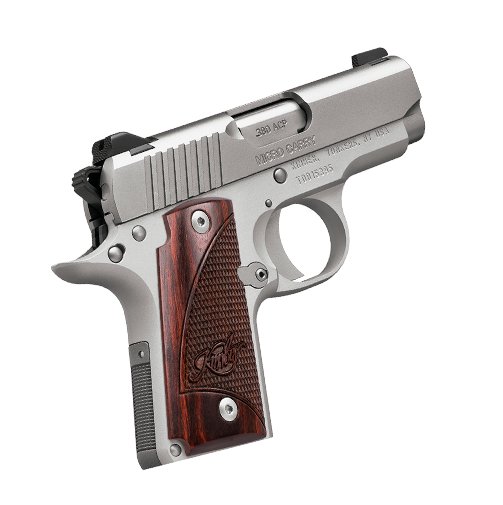 Kimber Micro 380ACP Stainless Pistol Tritium Sights Rosewood Grips - Kimber Manufacturing, Inc. - 380 ACP