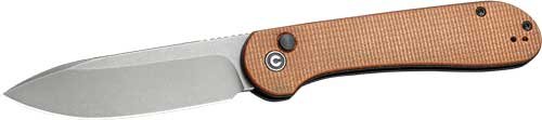 Civivi C2103D Elementum 3.47" Brown Micarta Gray Stonewashed Knife