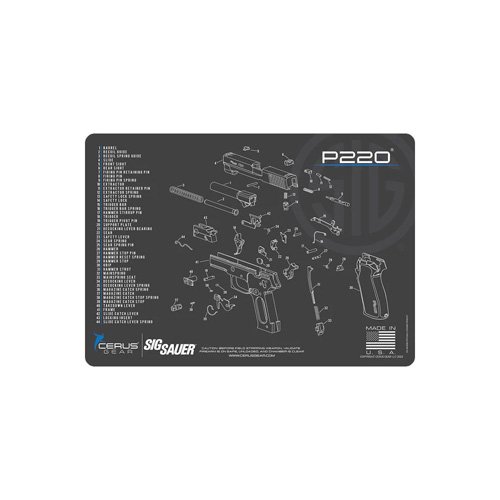 CERUS GEAR SIG SAUER P220 HANDGUN MAT 17X12 GRAY - Cerus Gear