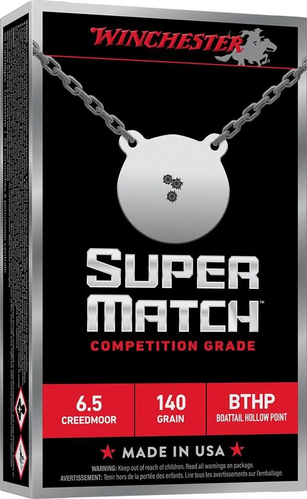 Winchester Super Match SM65CM 6.5CREED 140GR BTHP 20/10 - Winchester