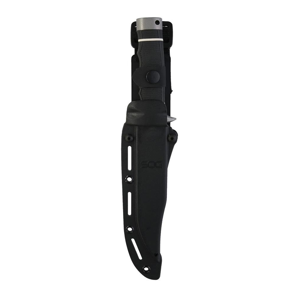 SOG Tech Bowie S11B-BX Knife 6.4" Fixed Clip Point Blade Black Handle