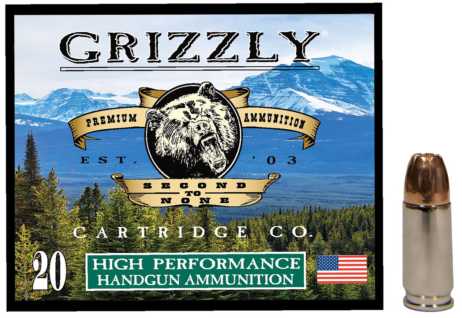GRIZZLY GC9MM2 9mm Luger (9x19 Parabellum) 124gr JHP 1200fps 20/Box