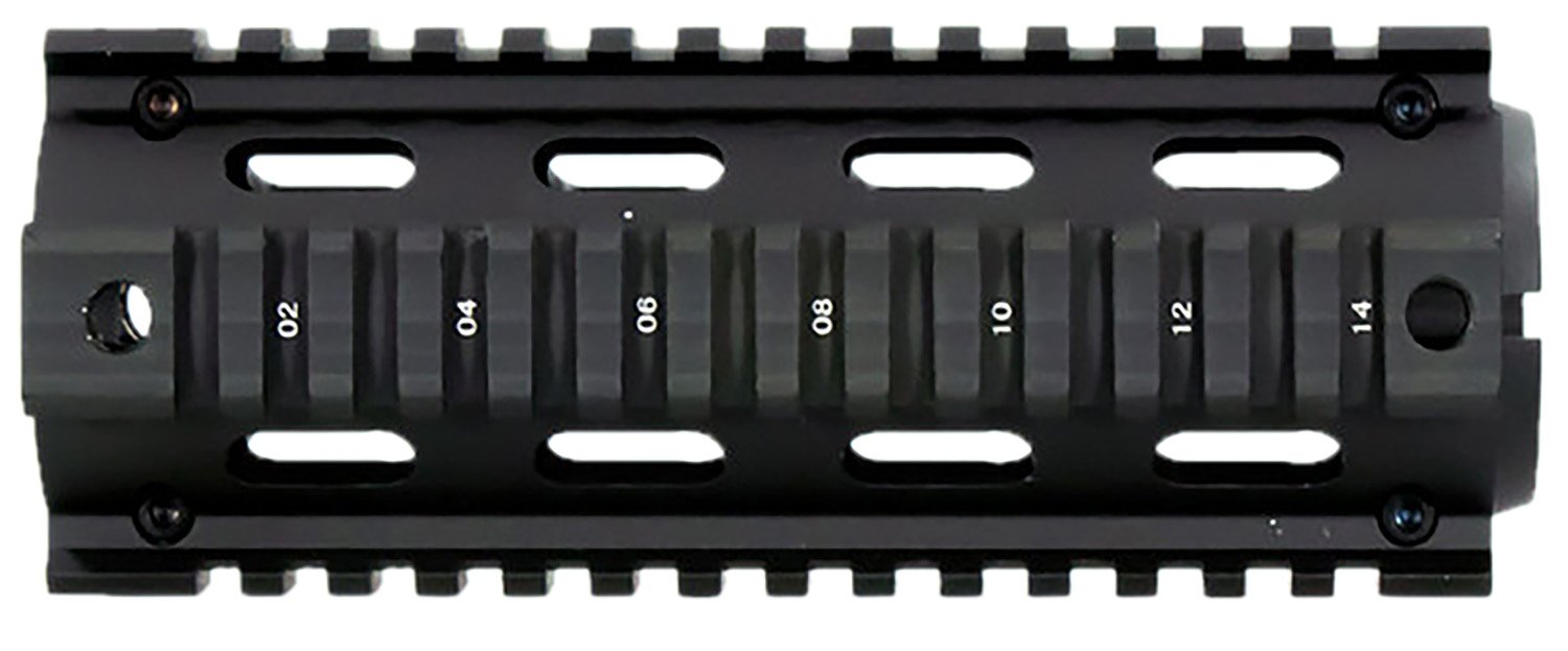 Aim Sports MT021 M4 Handguard 6" Aluminum Quad Rail Black Anodized - AIM Sports - CARBINE
