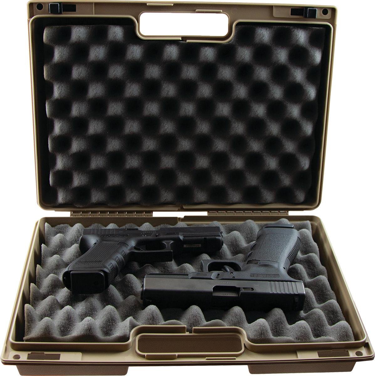 Berry's Double Pistol Case (Tan) L: 15 W: 10 H: 4