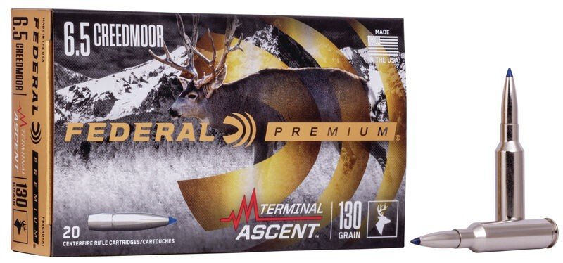 Federal P65CRDTA1 6.5 Creedmoor 130 Grain 20 Rounds Bonded Ammo - Federal Premium Ammunition - TERMINAL ASCENT