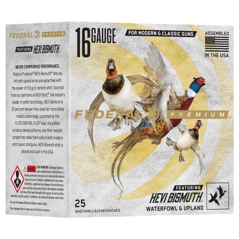 Federal Premium HEVI-Bismuth Shotshells 16ga 2-3/4 1-1/8oz 1400 fps #3 25/ct - Federal Premium Ammunition