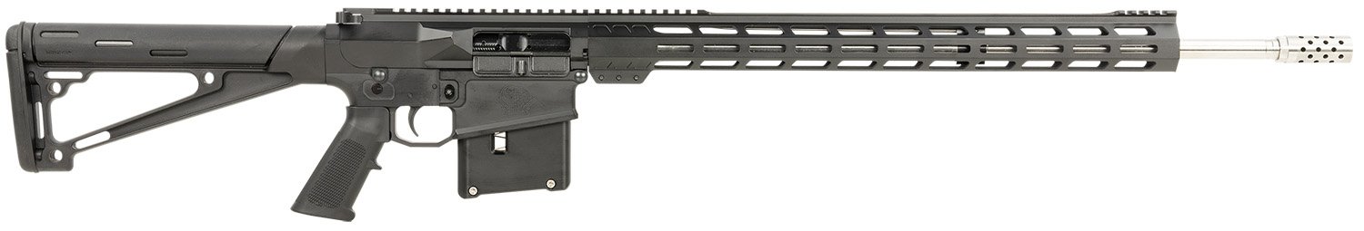 GLFA AR-10 7MM Semi-Auto Rifle: 24in Stainless Steel Barrel, 5-Round, Black Hogue Stock - Great Lakes Firearms - 7MM REM