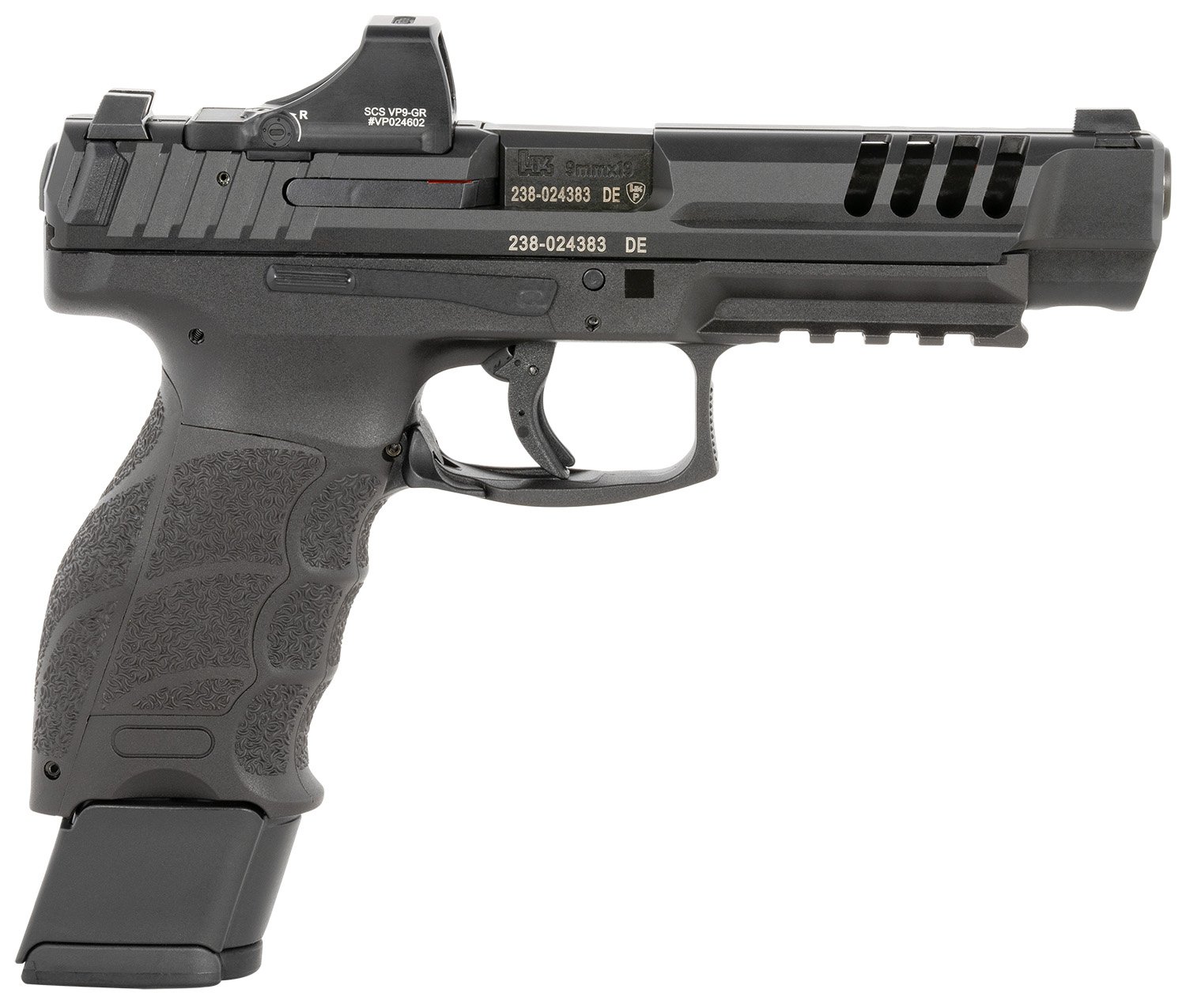HK 81000877 VP9L SCS 9mm Luger 20+1 5" Black Polygonal Rifled Barrel...