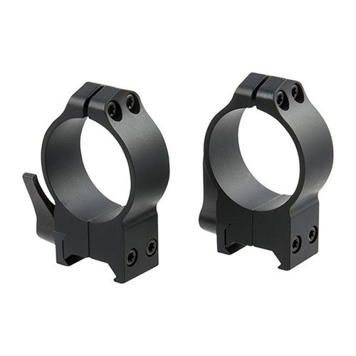 Warne 222LM 34mm High QD Rings Black .525" Matte Blue