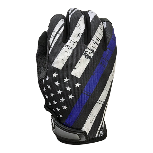 Blue Line Flag - Unlined - Full Finger Gloves - Industrious Handwear