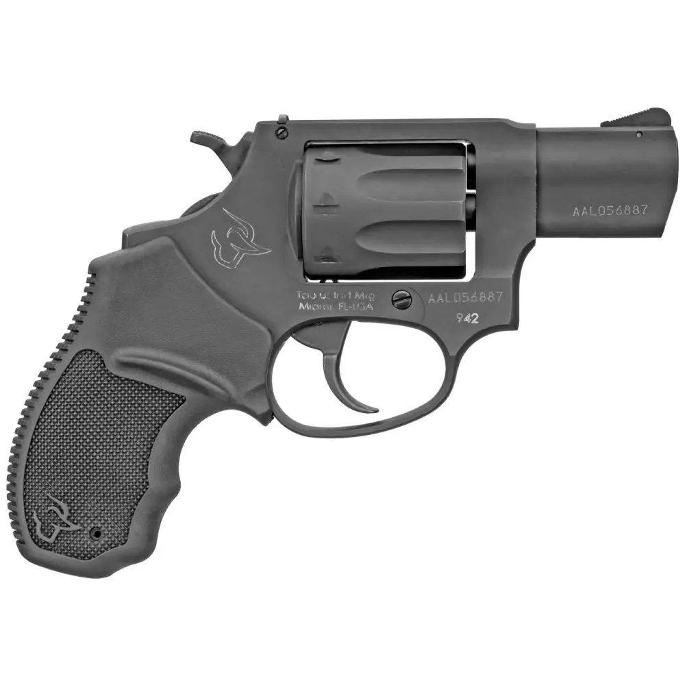 Taurus 2-942021 942 Revolver, 22 LR Caliber, 2" Barrel, 8-Round, Matte Black, Lightweight, Low Recoil, Reliable