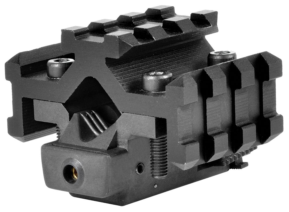 NcStar ATRLS Tri-Rail Universal Barrel Mount Red Laser Black Anodized - NcSTAR - 1MM