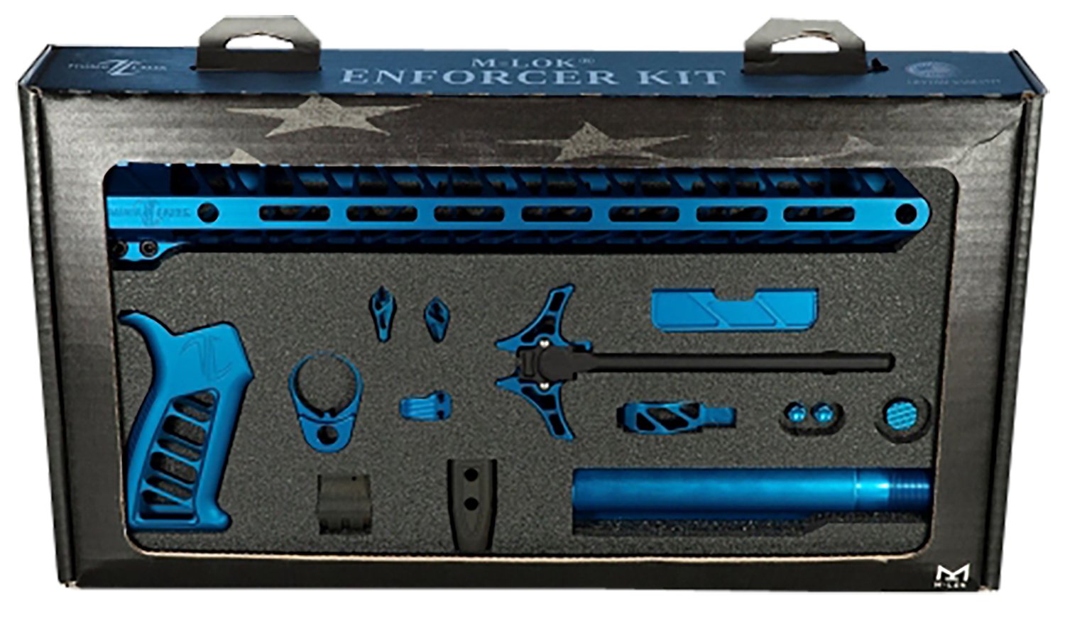 Timber Creek TCOEKB Enforcer AR-15 Build Kit Blue Anodized 15" M-LOK