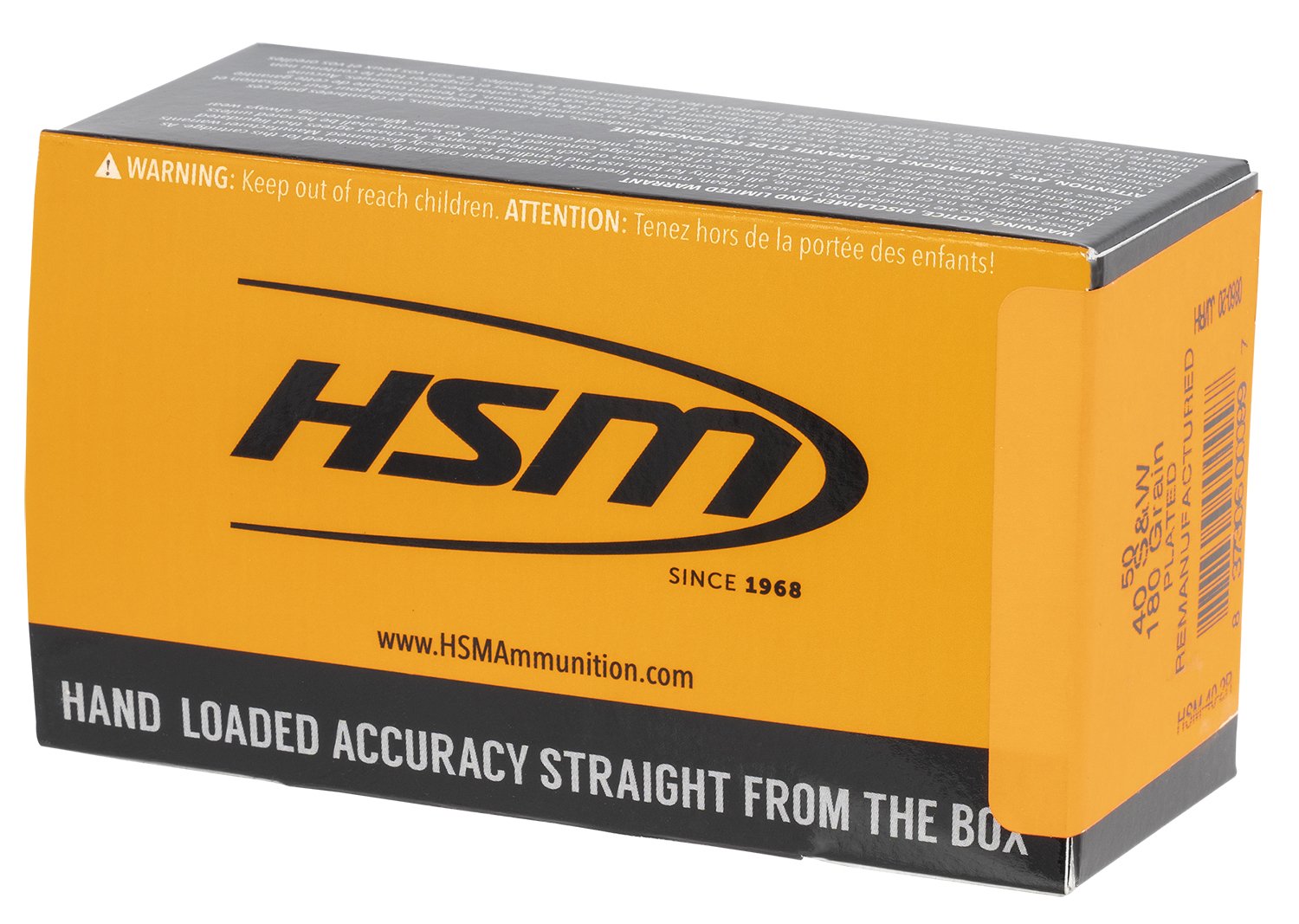 HSM 402R Training *Remanufactured 40 S&W 180 gr Round Nose Flat Point 5...