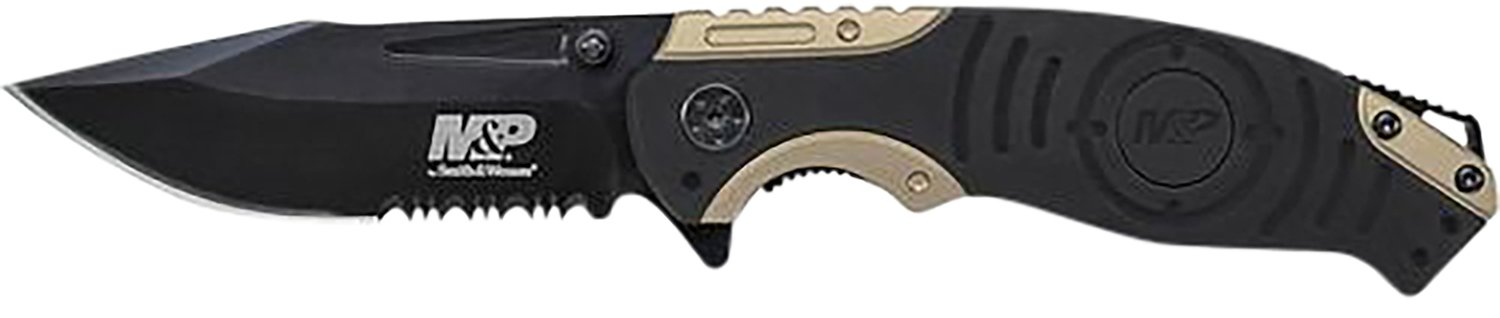 Smith & Wesson M&P Folding Knife 3.50" Drop Point Serrated Blade