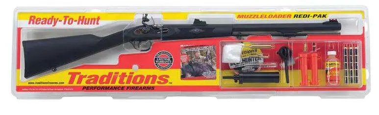 Traditions Deerhunter Redi-Pak .50 cal 24 in. Blue Synthetic Black - Traditions Performance Firearms - 50 BLKPOWDER