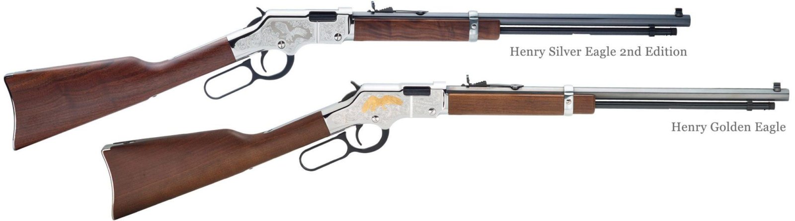 Henry H004SE2 Golden Boy Silver Eagle 2nd Edition Lever Action 22 Short,Long,LR 16 LR/21 Short 20" Octagon Barrel Nickel Plated American Walnut Right Hand - Henry Repeating Arms - 22 LR