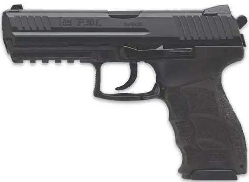 HK P30L V3 9mm Long Slide Pistol, Rear Decocking, 17-Round Magazines, Interchangeable Backstrap, Nitro-Carburized Steel Slide, Ambidextrous Features