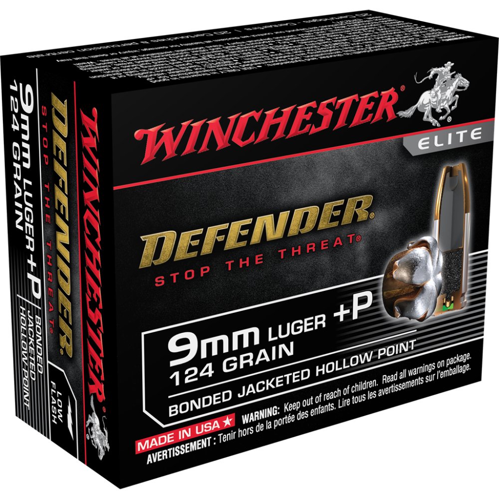 Winchester Ammo S9MMPDB PDX Defense 9mm Luger +P 124 gr Bonded Jacket Hollow Point 20 Per Box/ 10 Cs - Winchester - 9 mm Luger